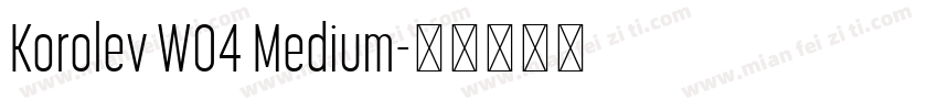 Korolev W04 Medium字体转换